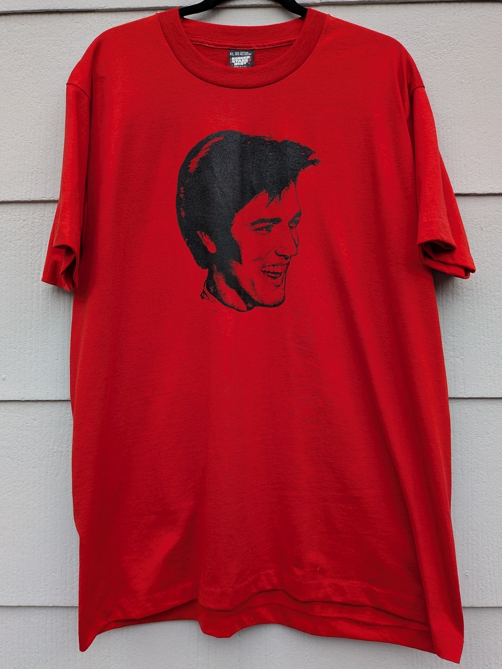 Vintage Elvis Red Men’s T-Shirt - Picture 2 of 5